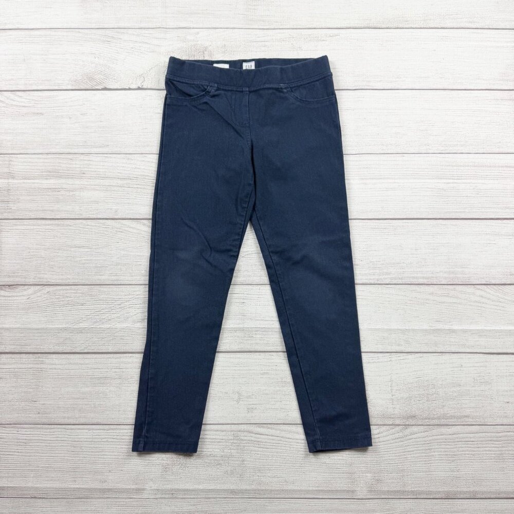 Gap Girls Dark Denim Jeggings Navy Blue Stretch Pull-On Pants 8